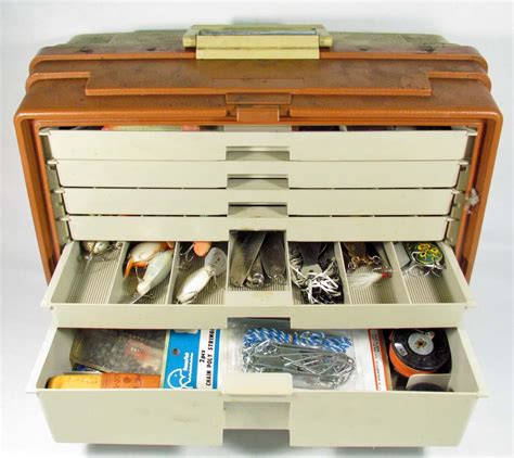 vintage metal tackle box|vintage tackle boxes for sale.